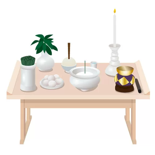 枕飾りのイラスト