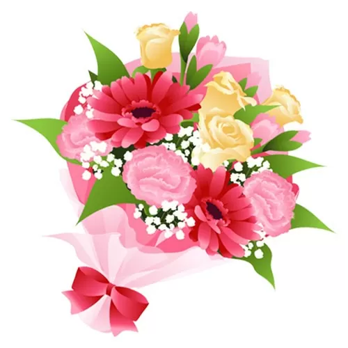 棺上花束のイラスト